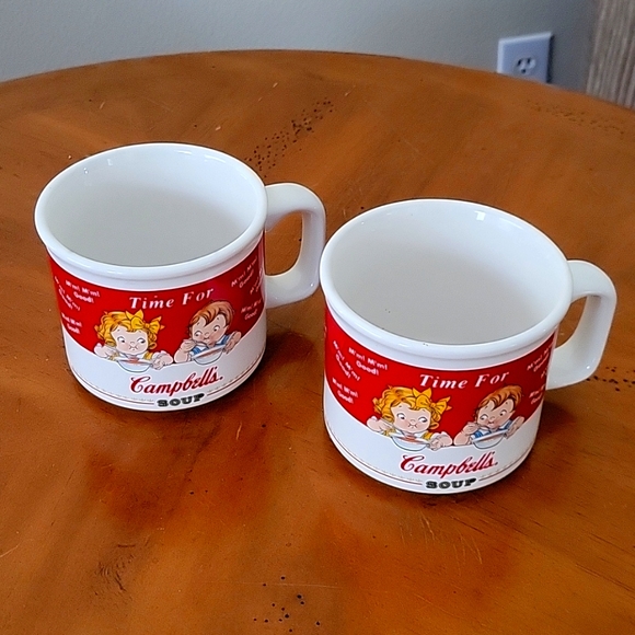 VTG CAMPBELL'S   SOUP MUGS 12 OZ. SET OF TWO - Picture 1 of 5